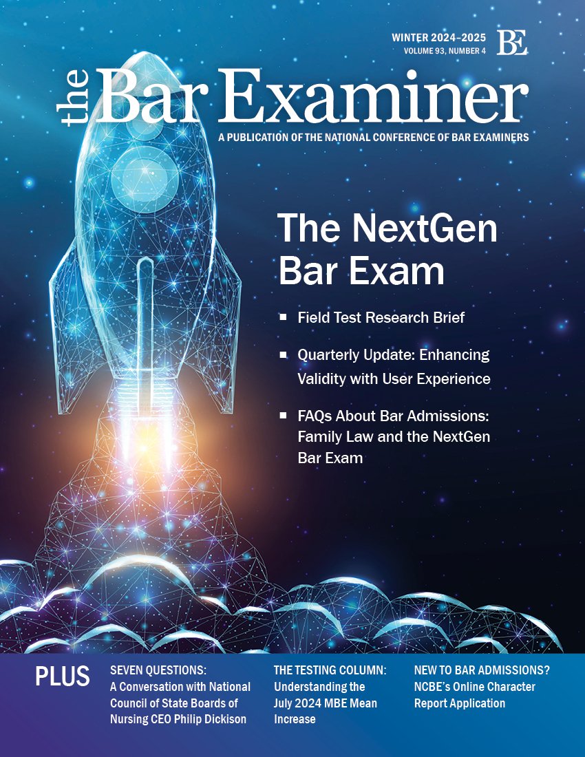 Cover of Winter 2024-2025 Bar Examiner magazine